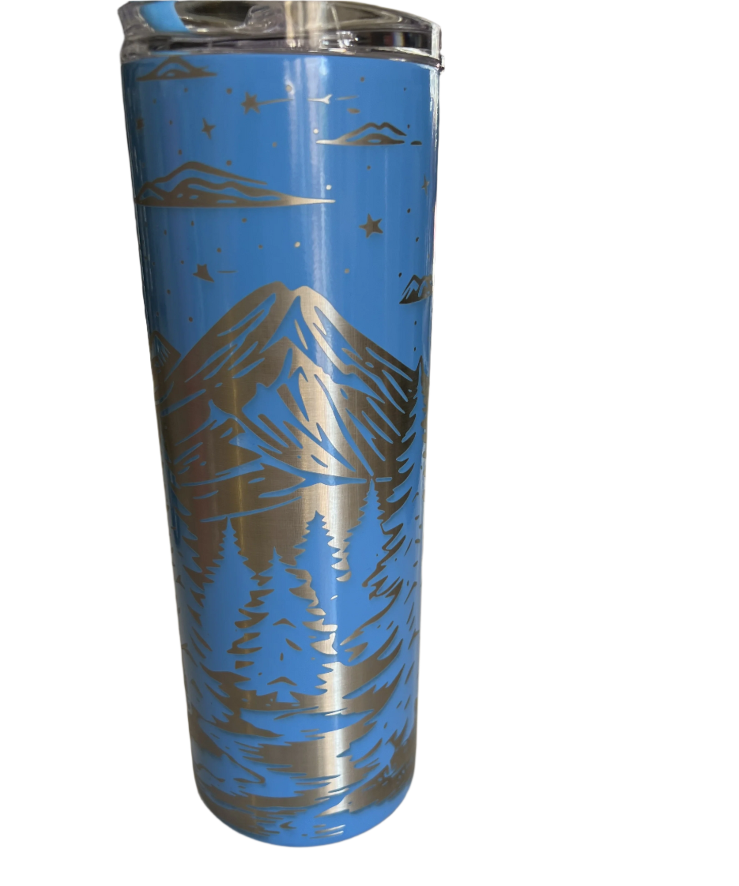 Engraved Stainless Steel Tumbler - Camper & Mountains, 20 oz