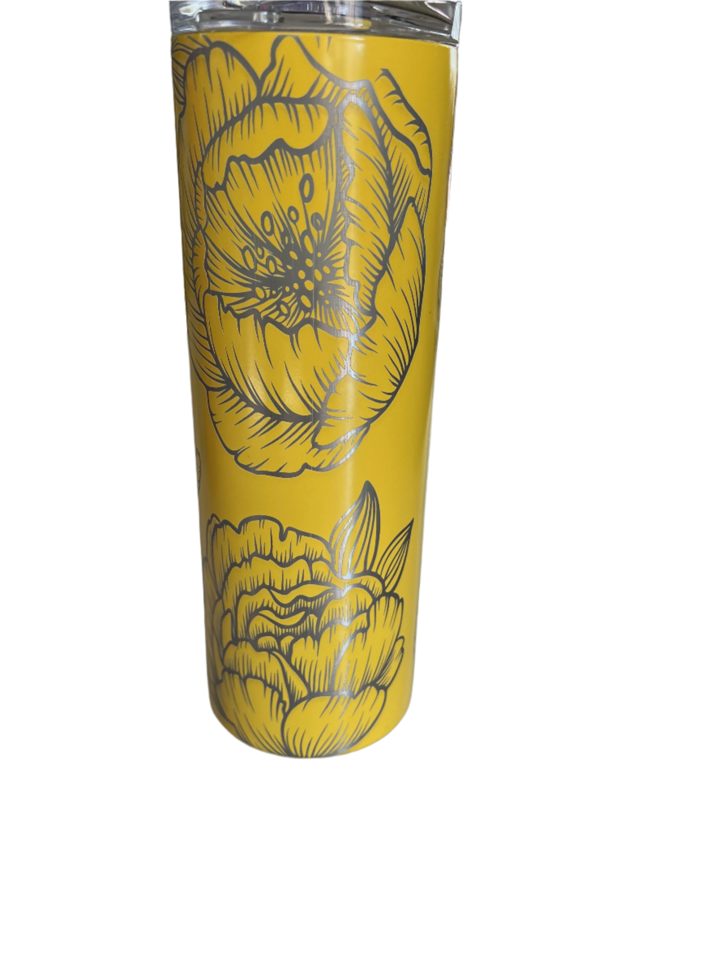 Custom Engraved Flower Theme Tumbler - 20oz