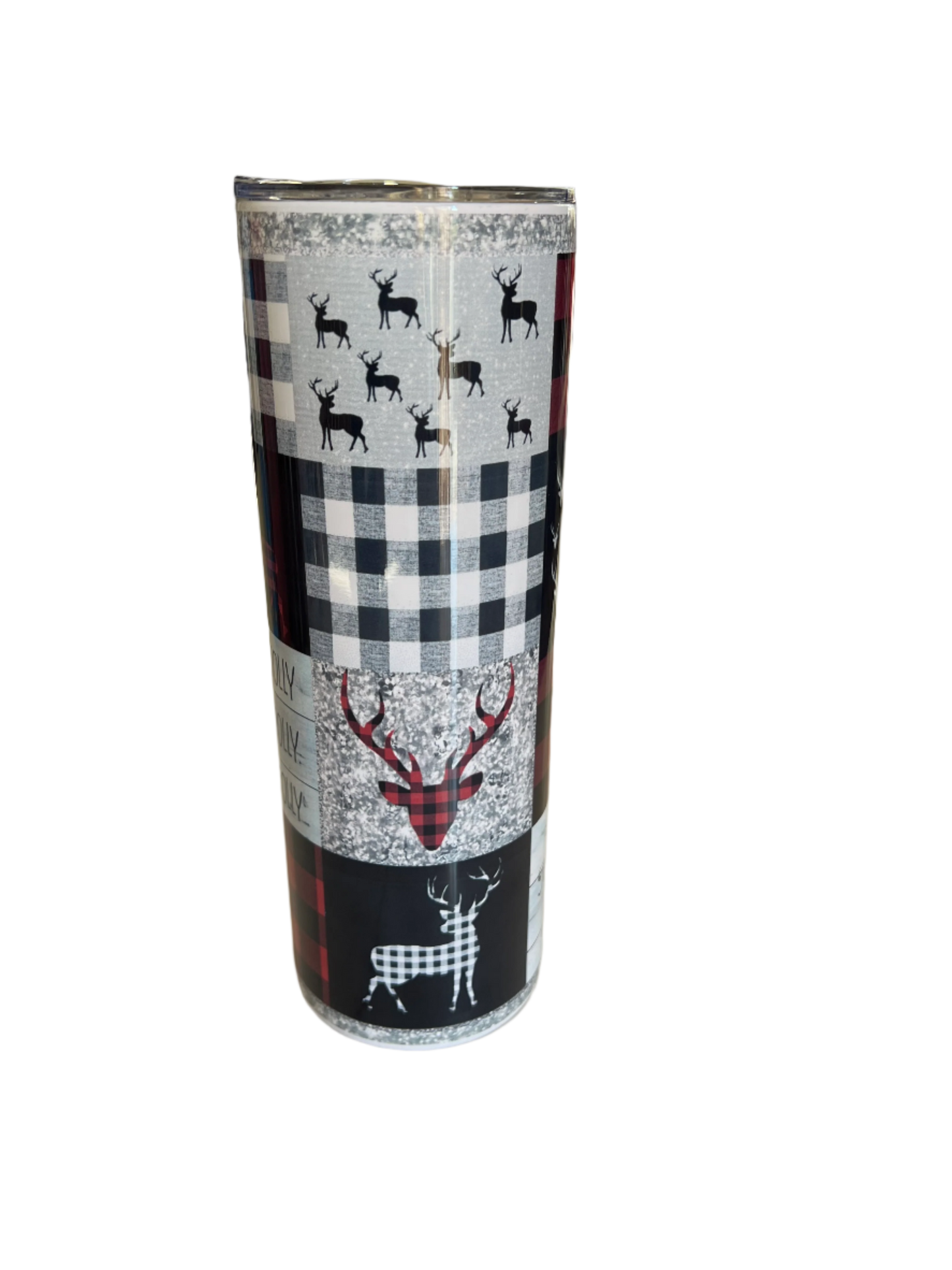 Holiday Sublimation Tumbler - Reindeer Design 20 oz