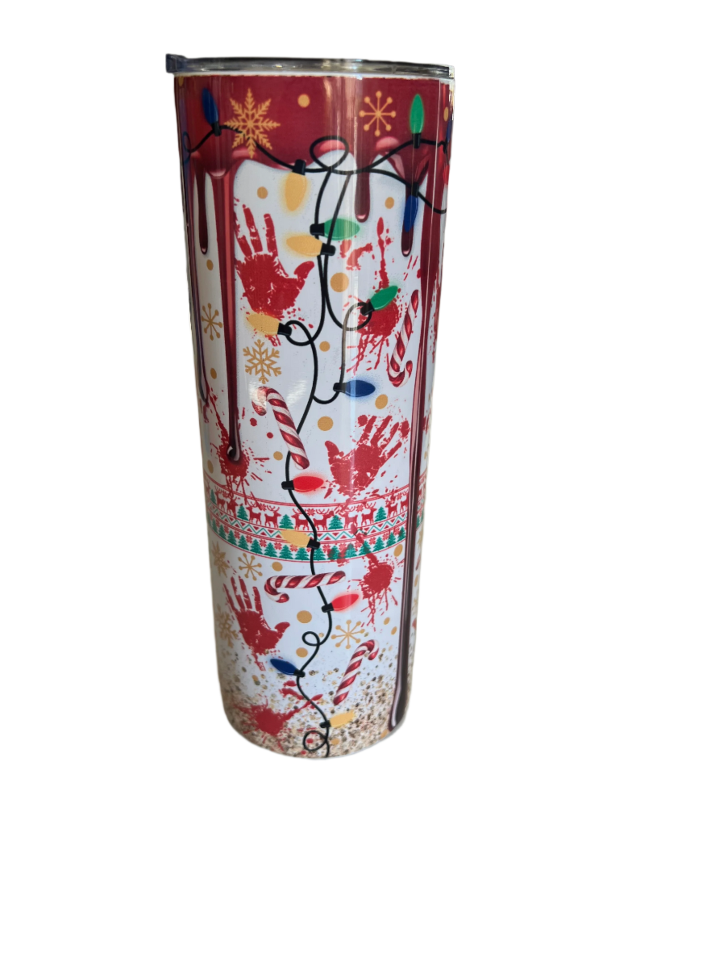 Custom Sublimated Tumbler - Crime and Christmas Theme, 20 oz